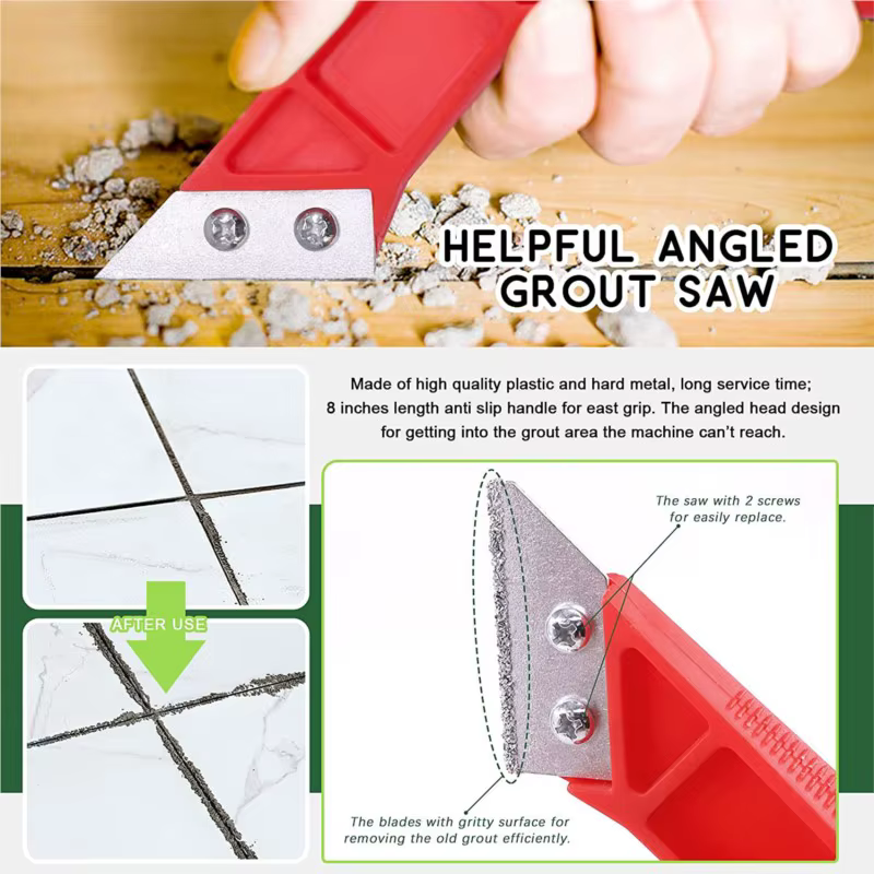 Outils d'élimination du coulis, ensemble de 22 pièces, lame de scie, scie à main, brosse de nettoyag