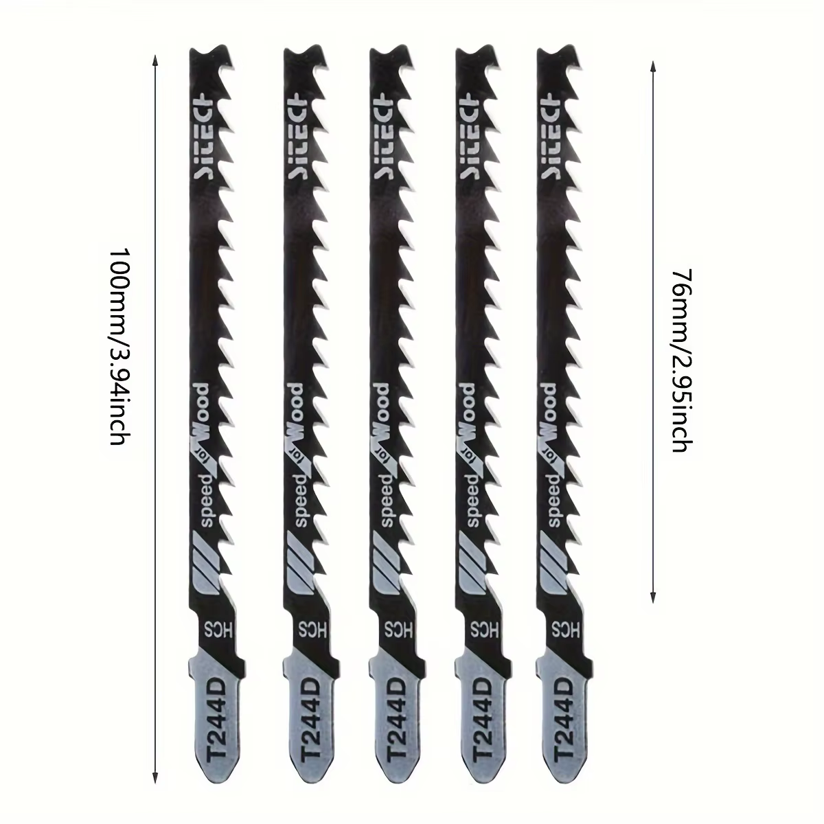 Lame de scie sauteuse à tige en T, coupe rapide, bois, contreplaqué, bois dur, PVC, plastique, 4 po,