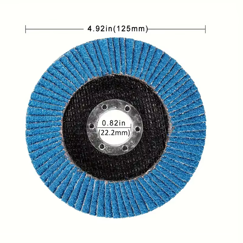 125mm disques à lamelles de ponçage en métal meuleuse d'angle roues lame 40/ 60/80/120 grain disque 