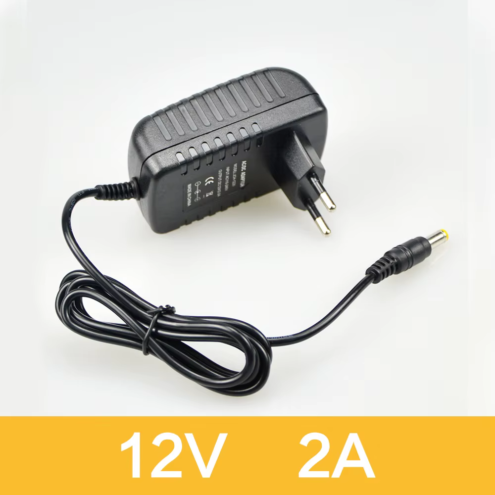 Alimentation électrique noire, 1A, 3A, 5A, Snap8A, DC 12V, adaptée pour bande lumineuse LED, caméra