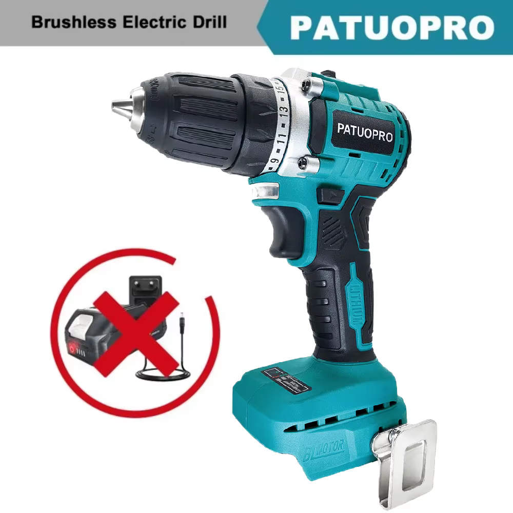 Perceuse électrique sans balais de 10mm, perceuse à main sans fil, tournevis, 2 vitesses, 23 réglage