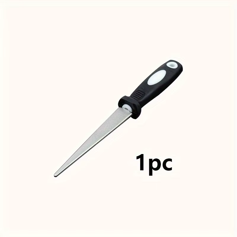 Aiguiseur de diamant, lime à double grain métallique, aiguiseur pour ciseaux et outils de jardinage