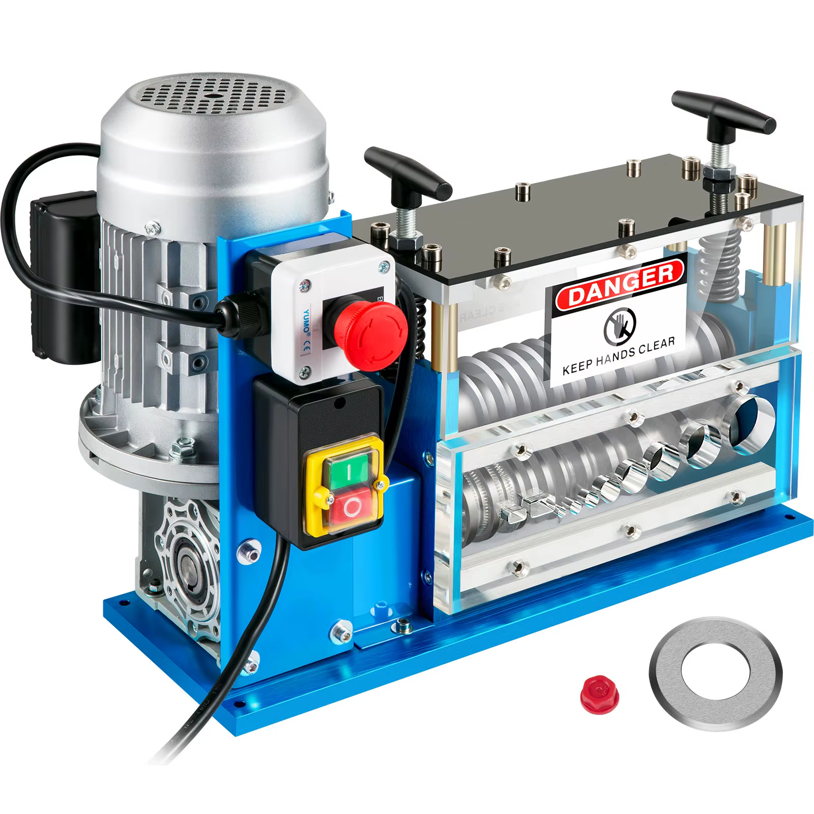 SucceBuy Machine à dénuder les fils électriques dénudeur de câbles 1.5-38mm 11 canaux acrylique + al