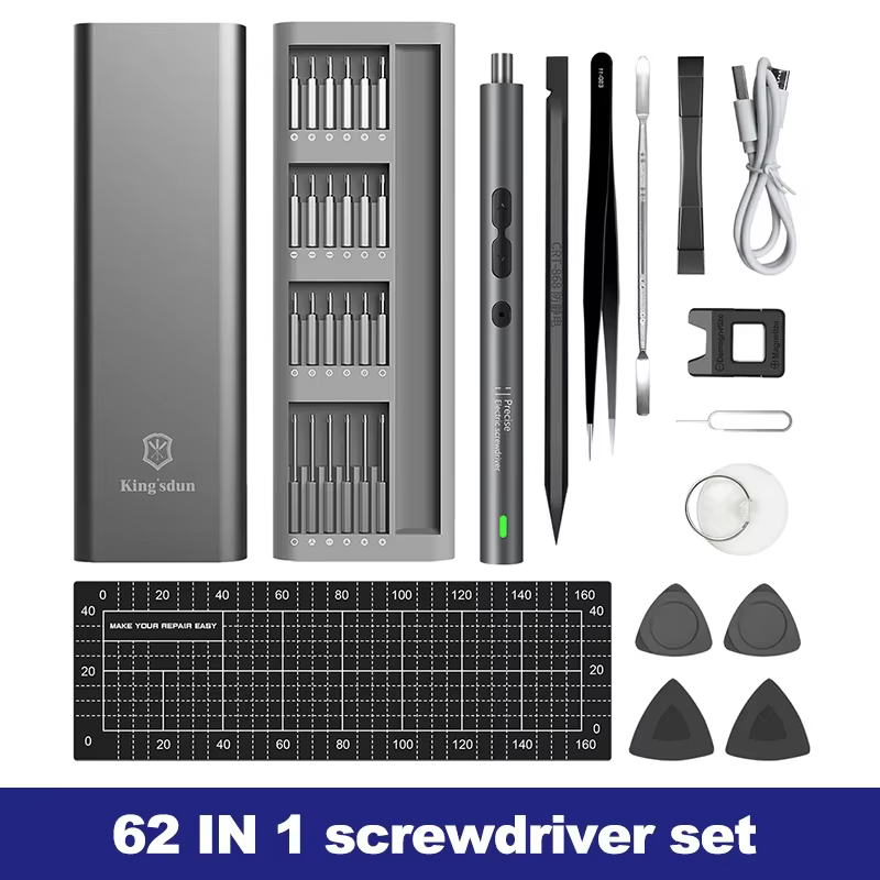 Jeu de tournevis électriques de précision 62/6 en 1, Kits d'outils électriques, Mini petites embouts