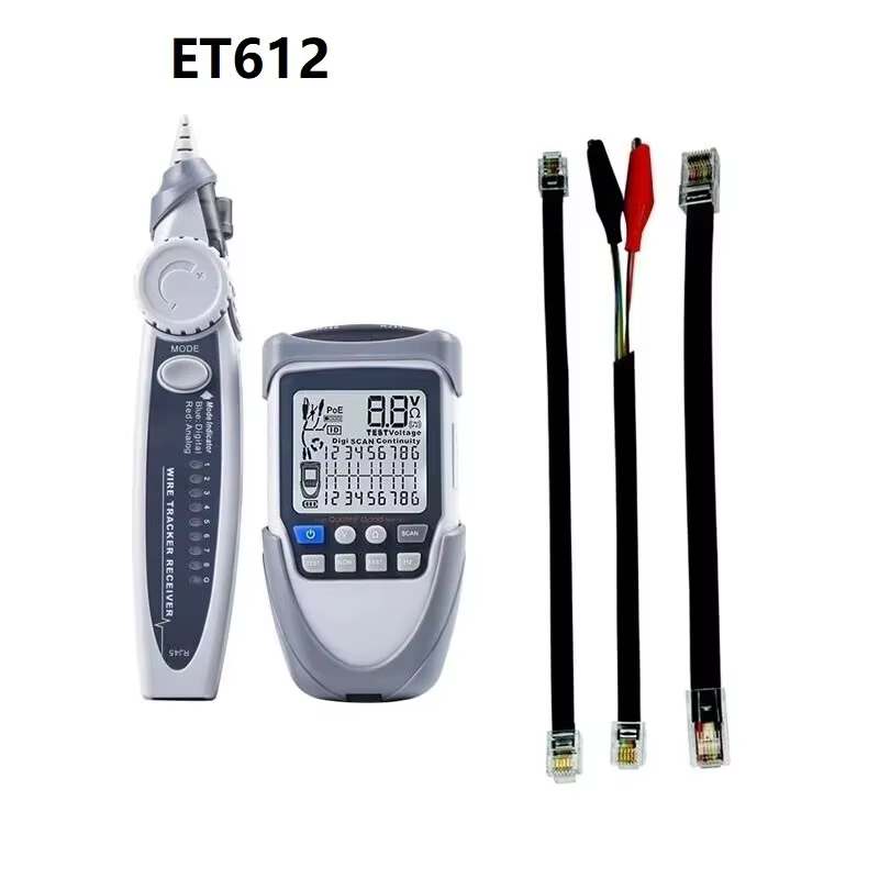 Testeur de câble réseau numérique TOOLTOP, traqueur de fils, test PoE, outil de détection de point d
