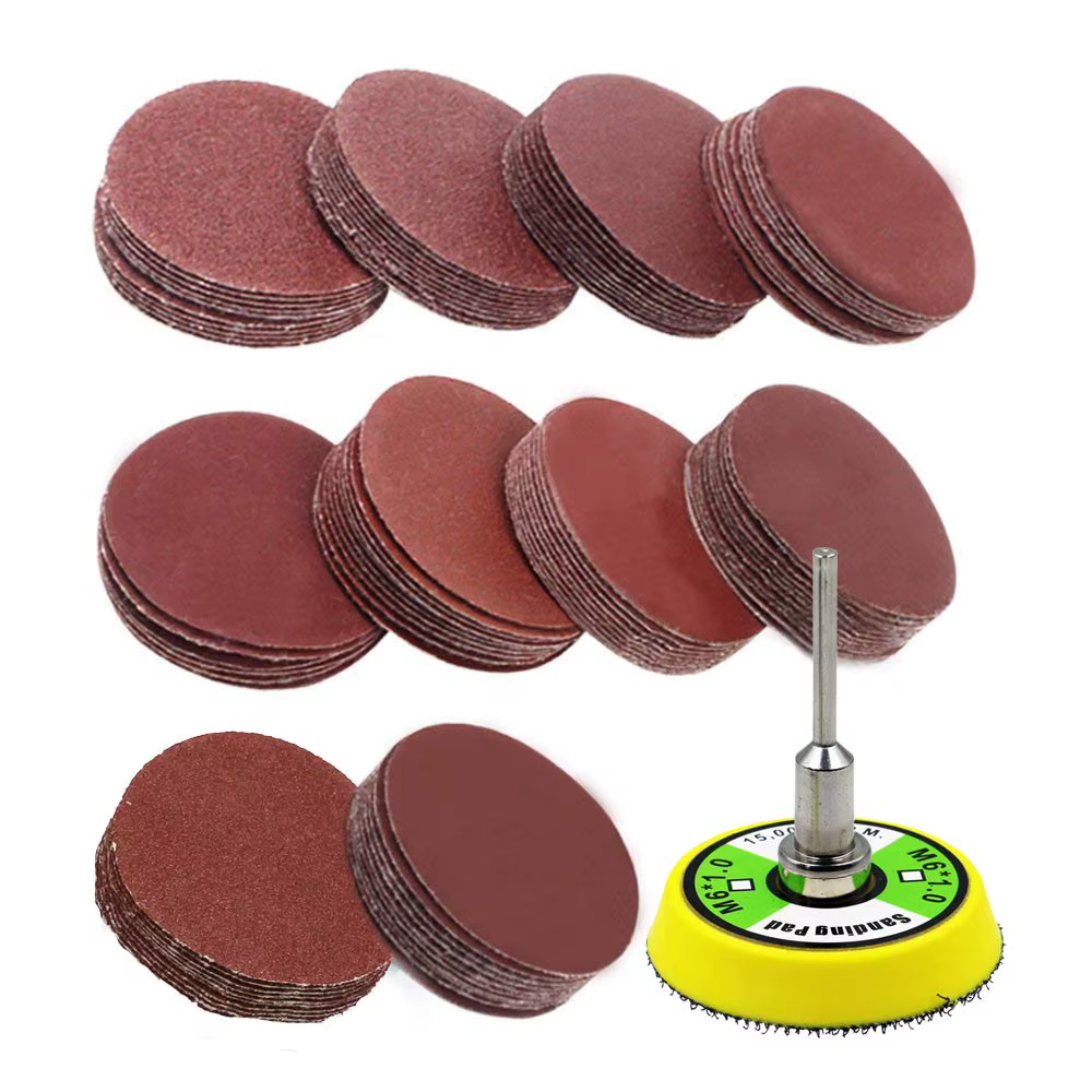 101 pcs Set Kit de Tampons de Disques Abrasifs de 2 pouces pour Outils Rotatifs de Meuleuse de Forag