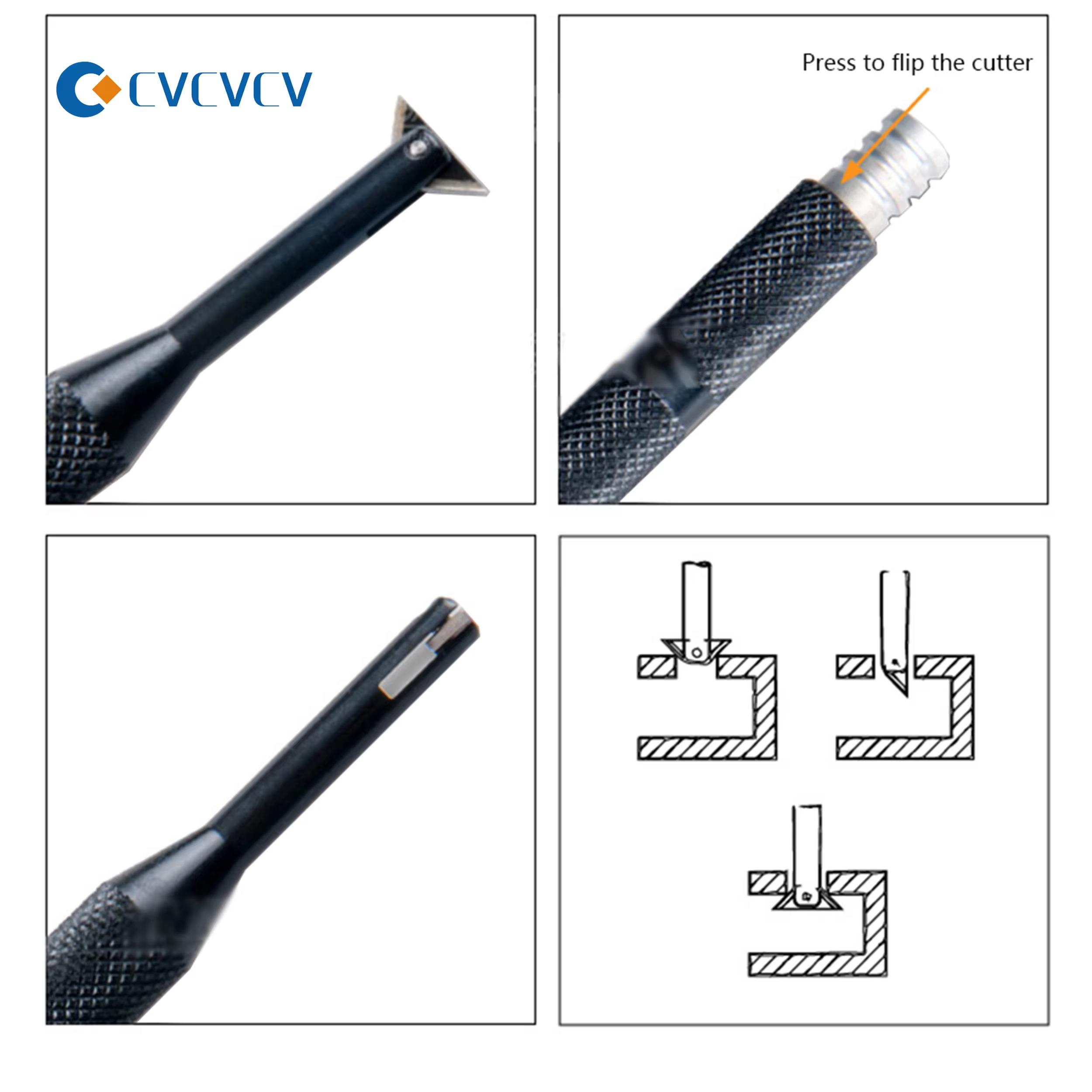 Outil de chanfreinage à contre-alésage de type rabattable, couteau de coupe de trou intérieur, gratt