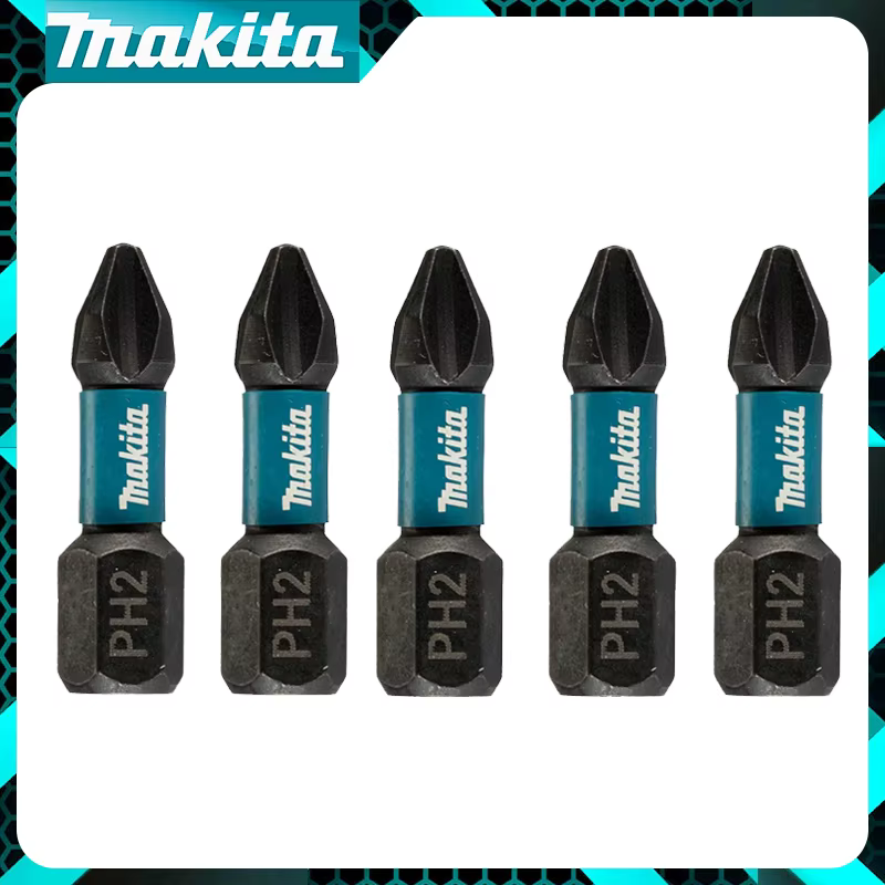 Makita PH2-Tournevis électrique HSS noir, embout de type impact 25mm, perceuse électrique, accessoir