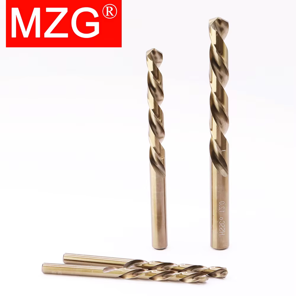 MZG 1/5/10 pièces, 1-13 mm, forets en acier rapide HSS M35 à revêtement cobalt, tige droite, longueu
