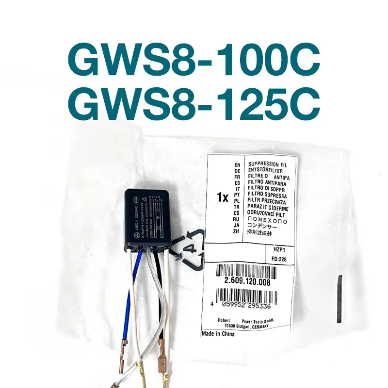Accessoires de condensateurs pour Machines de découpe Bosch GWS8-100C GWS8-125C, filtres, meuleuses,