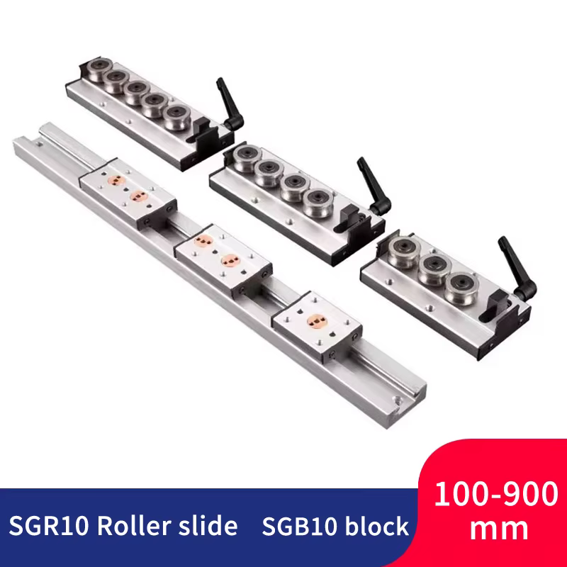 Guide linéaire à double axe intégré 28mm, glissière à roulettes SGR10 bloc SGB10 longueur de guidage