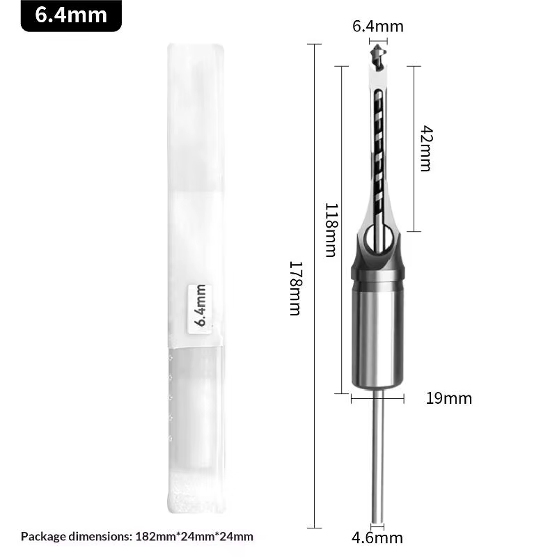 Adaptateur de burin pour foret à mortaiser carré 6,4/8/9,5/12,7 mm, haute dureté, durable, pour le t