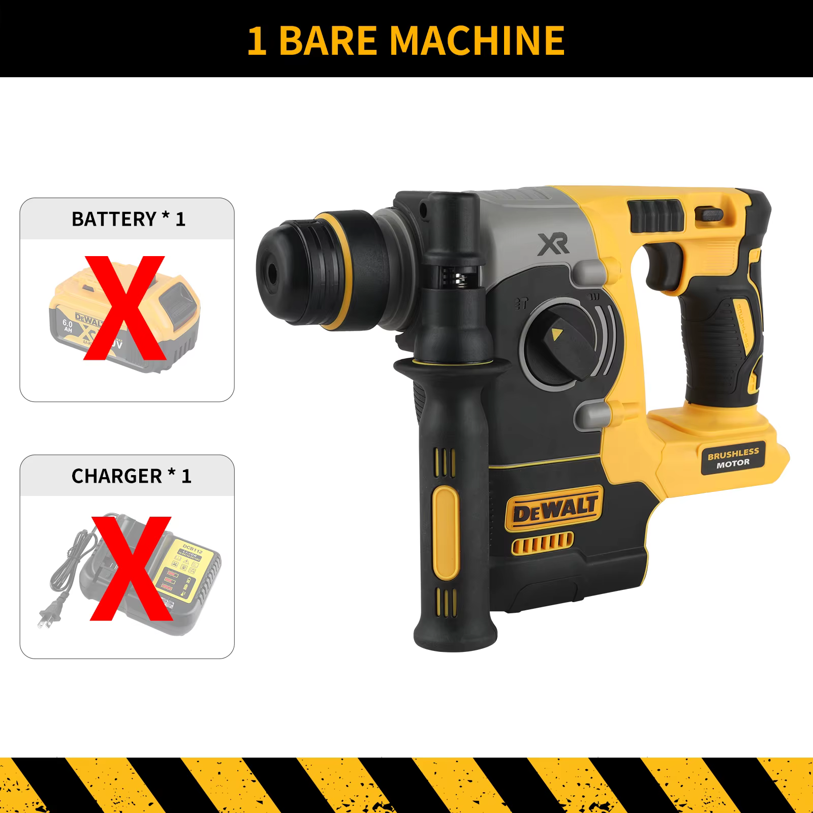 Marteau perforateur rotatif sans fil DEWALT DCH273 20V 6.0Ah Brushless SDS-Plus 2.1J 360 °   Vitesse