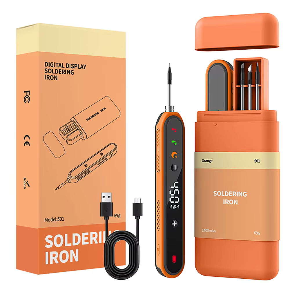 Kit de fer à souder électrique numérique USB multifonctionnel intelligent 180-450 ℃   Fer à souder à