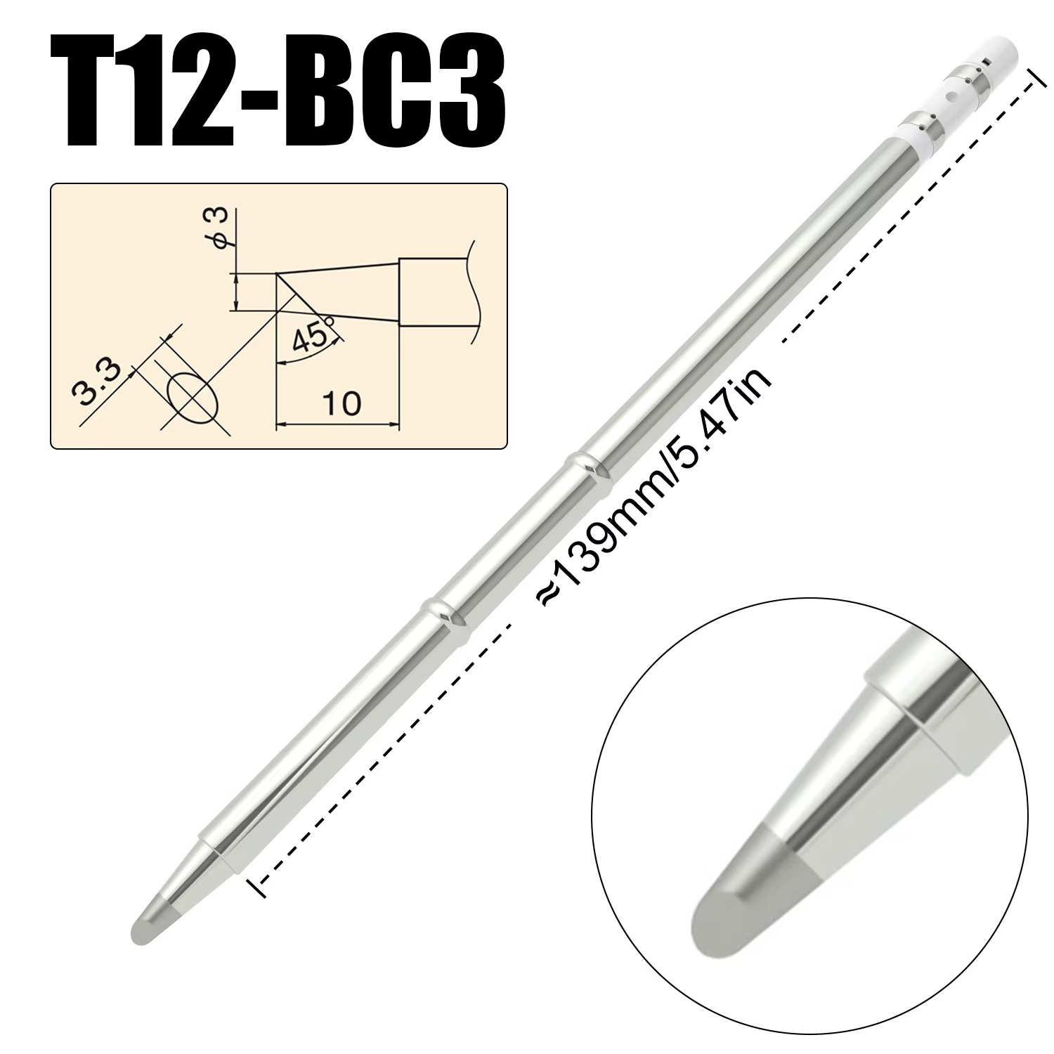 Embouts de fer à souder électrique série T12, modèle de remplacement T12-B2 BC2 C4 pour Hakko fx951,