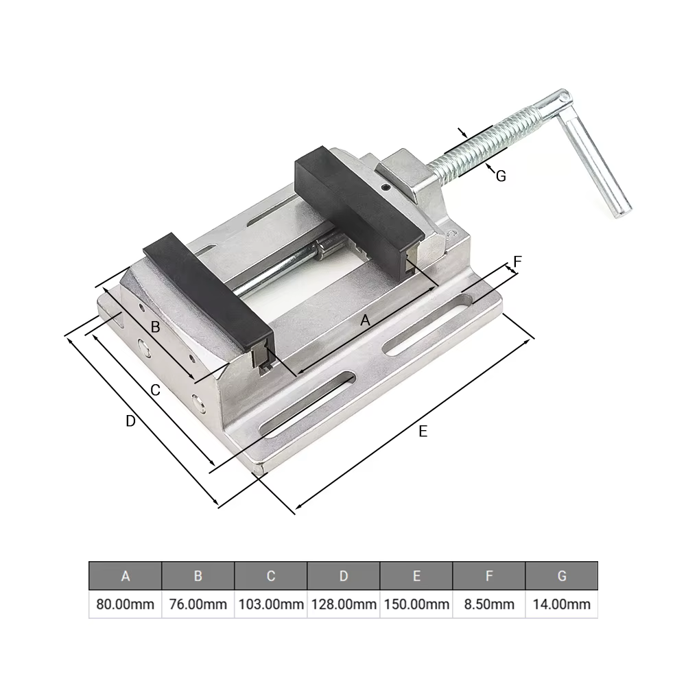 Pince de fraiseuse 3 pouces, étau à mâchoire parallèle, perceuse, étau de presse, table de travail r