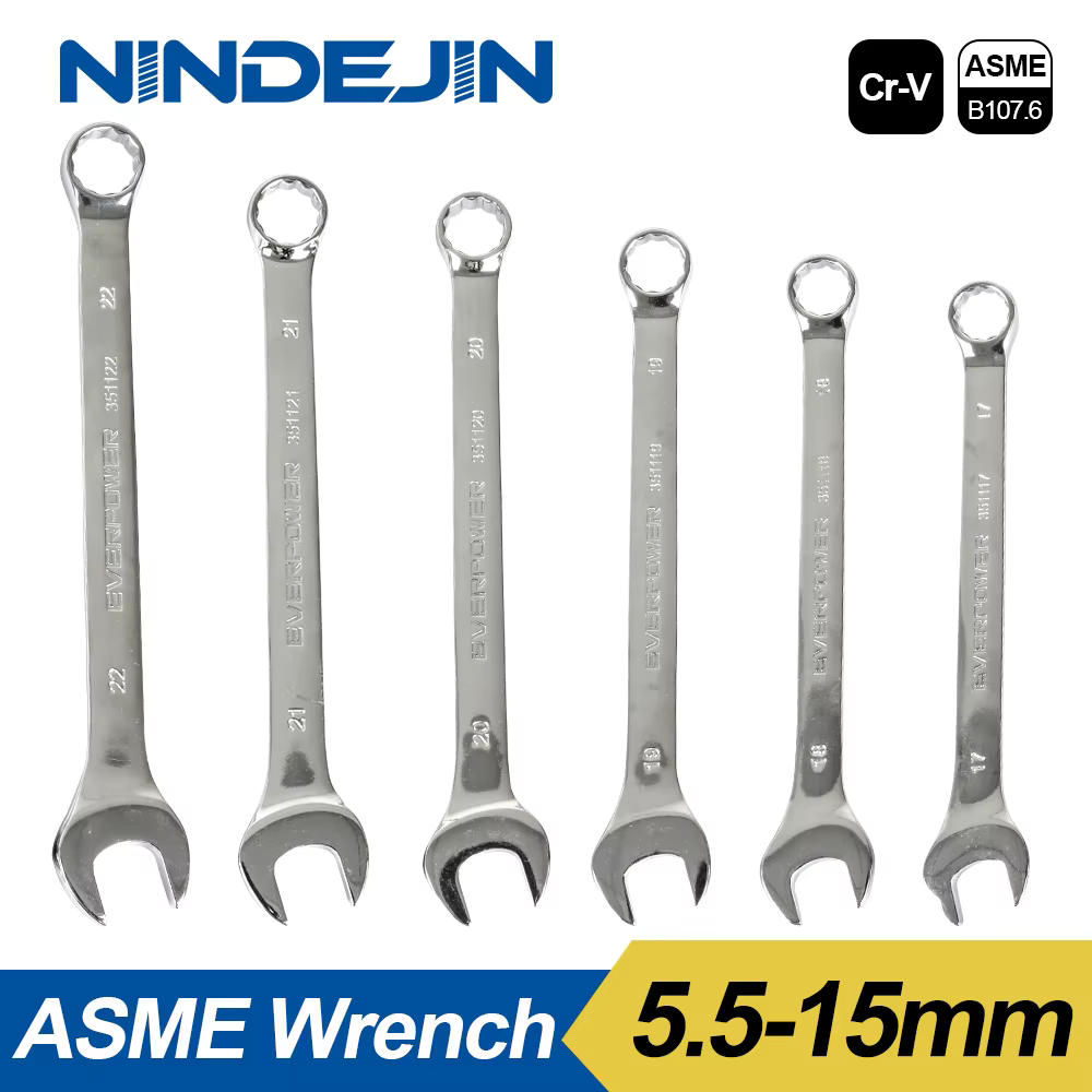 NINDEJIN 1pc clé à fourche outil 5.5 6 7 8 9 10 11 12 13 14 15mm clé combinée clé hexagonale pour éc
