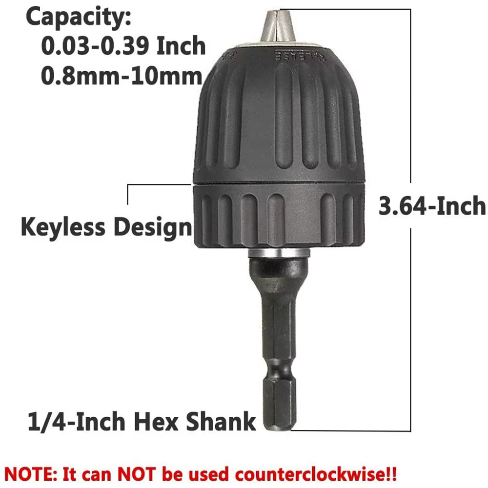 STONEGO – convertisseur de mandrin de perceuse sans clé, filetage 3/8 "- 24UNF, adaptateur à changem