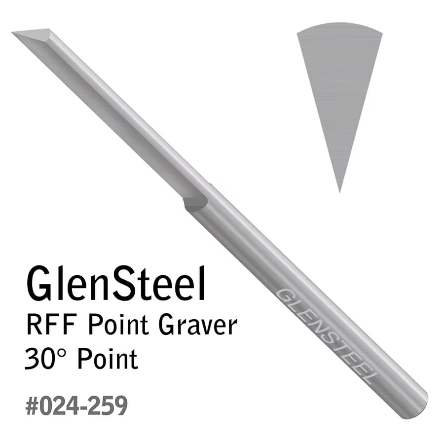 Graveur à pointe GRS GlenSteel RFF 30 ° -120 °   Outil de gravure en pointe en V pour le sertissage 