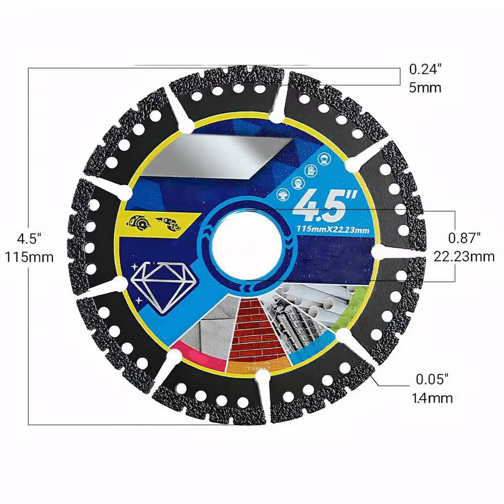 Disque de coupe de scie 3 pièces, fixation de meuleuse d'angle de 4.5 pouces, outils de coupe pour c