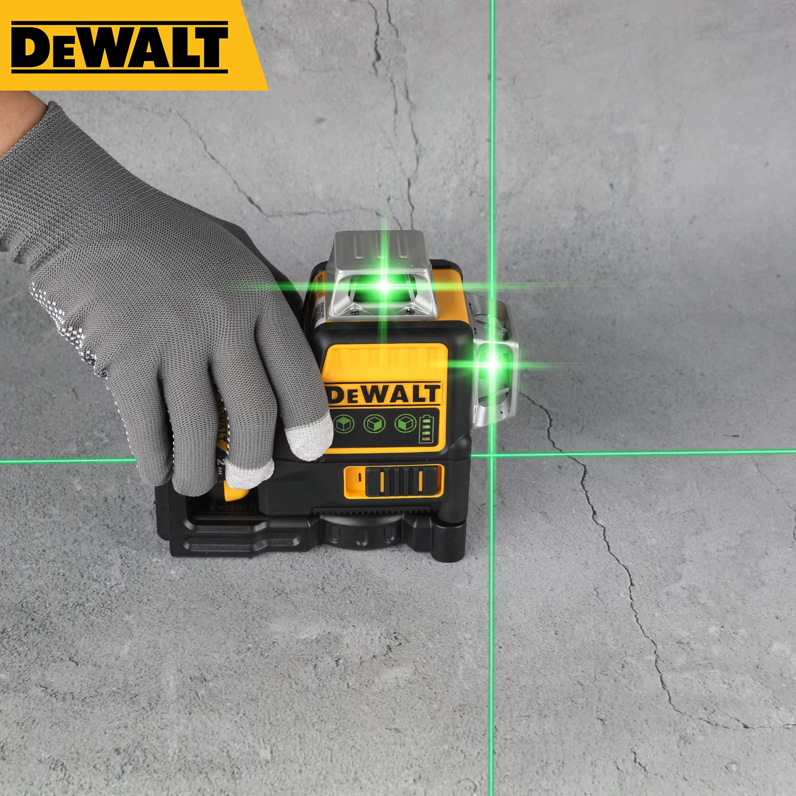 DEWALT nouveau niveau Laser vert à batterie au Lithium DW089LG 12V |   12 lignes 3 côtés 360 °   Hor