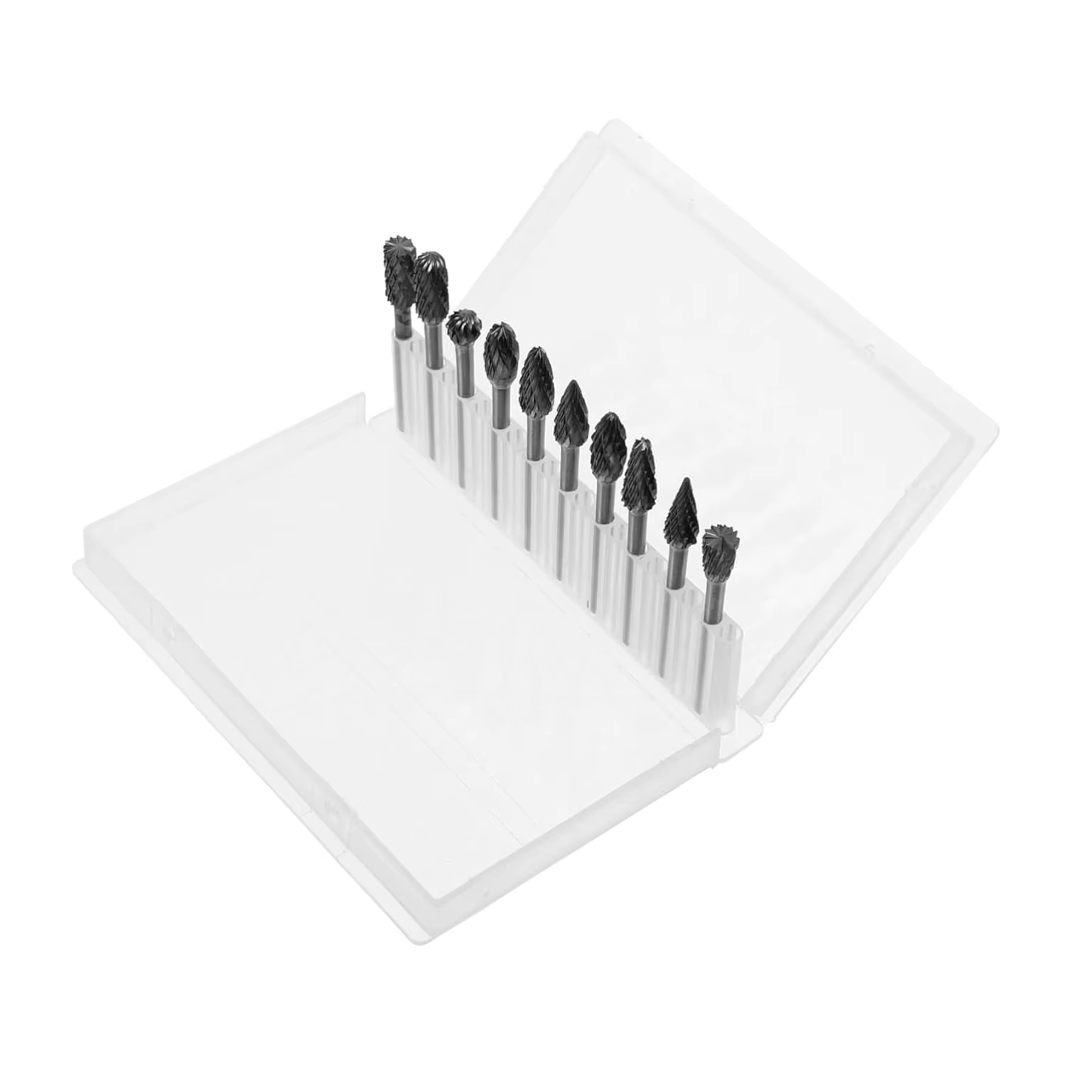 10 fraises rotatives en carbure cémenté de 3 mm à tige, outils de meulage électrique Dremel pour déc