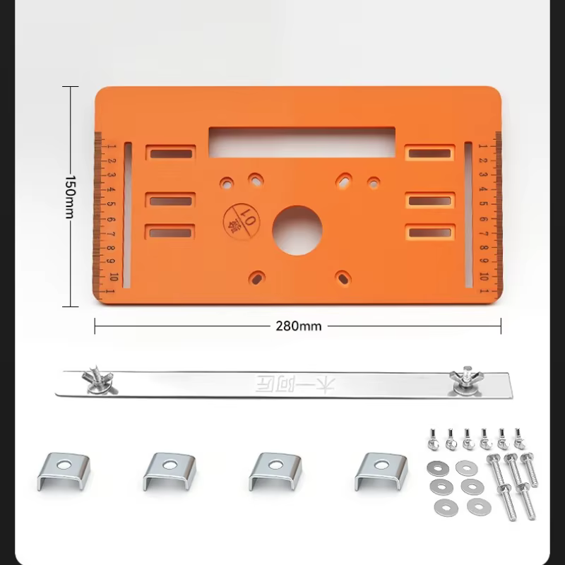 Plaque de base pour scie circulaire 90 ° Plat 45 ° Machine de découpage de découpe Oblique, plaq
