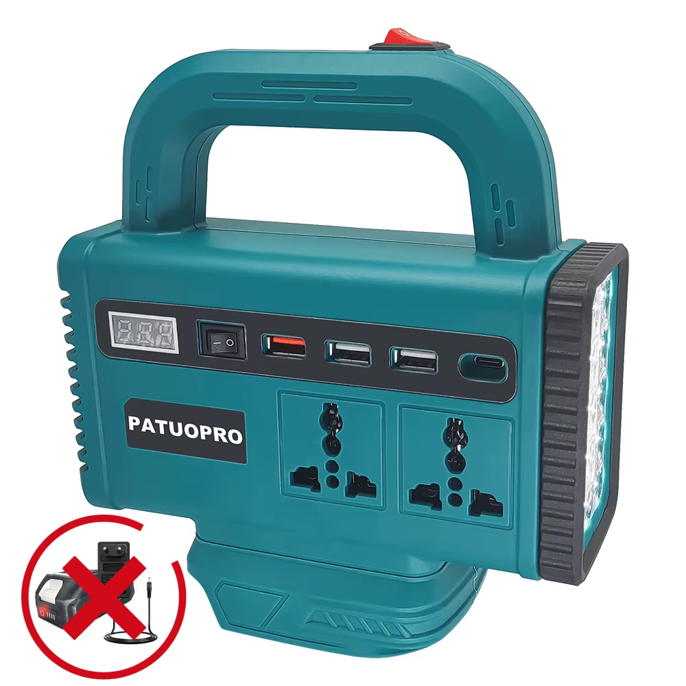 Convertisseur intelligent multifonctionnel, convertisseur de batterie portable DC 21V en AC 180V-220
