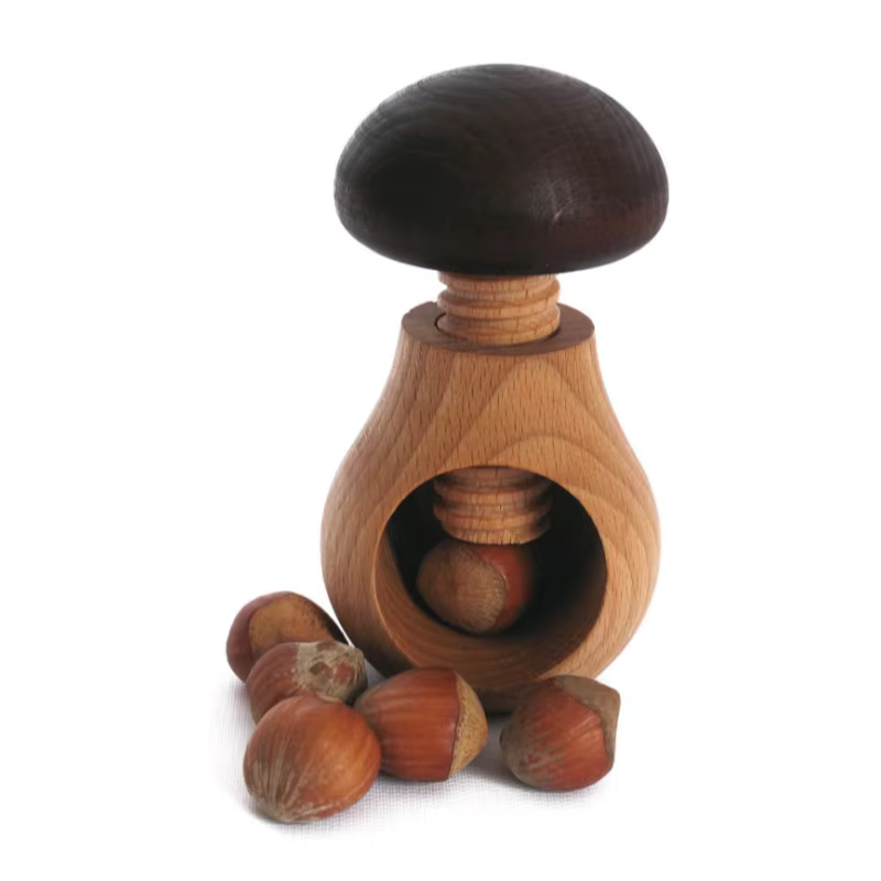 Champignon casse-noisette en bois-outil de craquelin d'écrous craquelés mécanisme de vis facile-gran