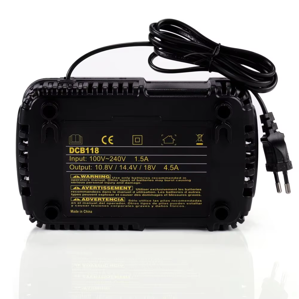 Chargeur de batterie DCB118 pour batterie Dewalt 10.8V 12V 14.4V 18V 20V DCB200 DCB101 DCB115 DCB107