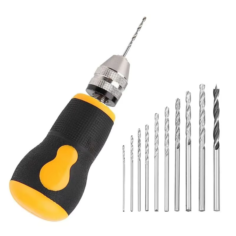 ABYN-perceuse manuelle Mini perceuse à main outil ensemble d'outils portables petite perceuse à main