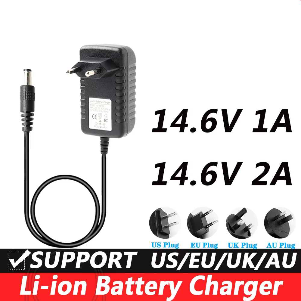 Chargeur de batterie au Lithium 14.6V 1A, 18650 14V Volt, perceuse électrique, clé électrique, lumiè