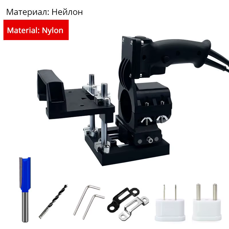 Gabarit de mortaisage pour Machine de découpage du bois 2 en 1, support de fente, attaches invisible