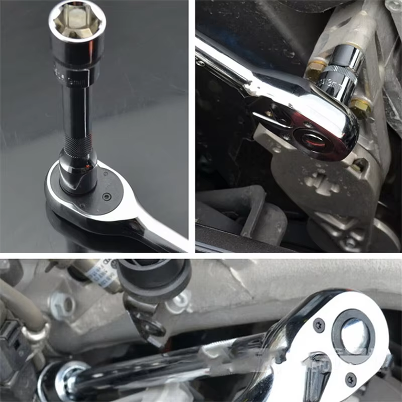 Jeu de clés à douille à cliquet, outil de réparation automobile, clé dynamométrique à cliquet, Kit c