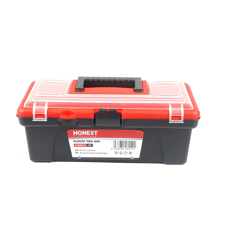 Boîte de rangement d'outils multifonctionnelle en plastique ABS de 12 pouces, avec poignée, organisa