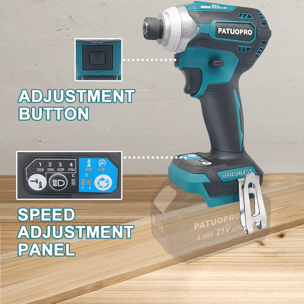 Makita-Visseuse à percussion électrique sans fil, sans balais, aste, hexagonale, sans batterie, 4 vi