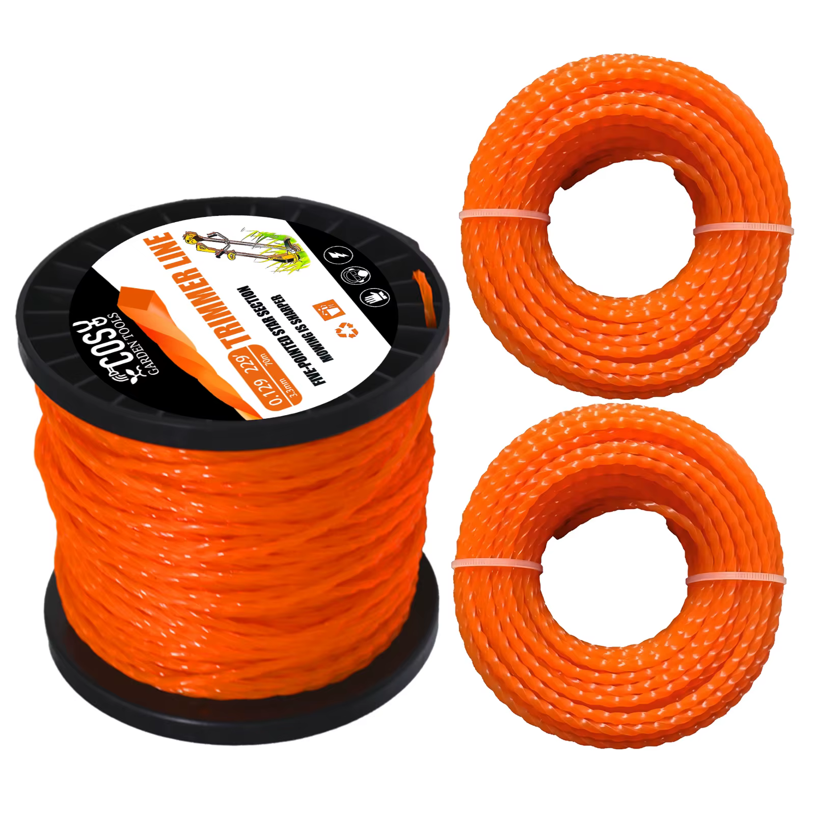 Ligne de débroussailleuse COSY2.0/2.4/2.7/3.3/4.0mm, spirale, enge, remplissage 2,4, ULnylon, pour t