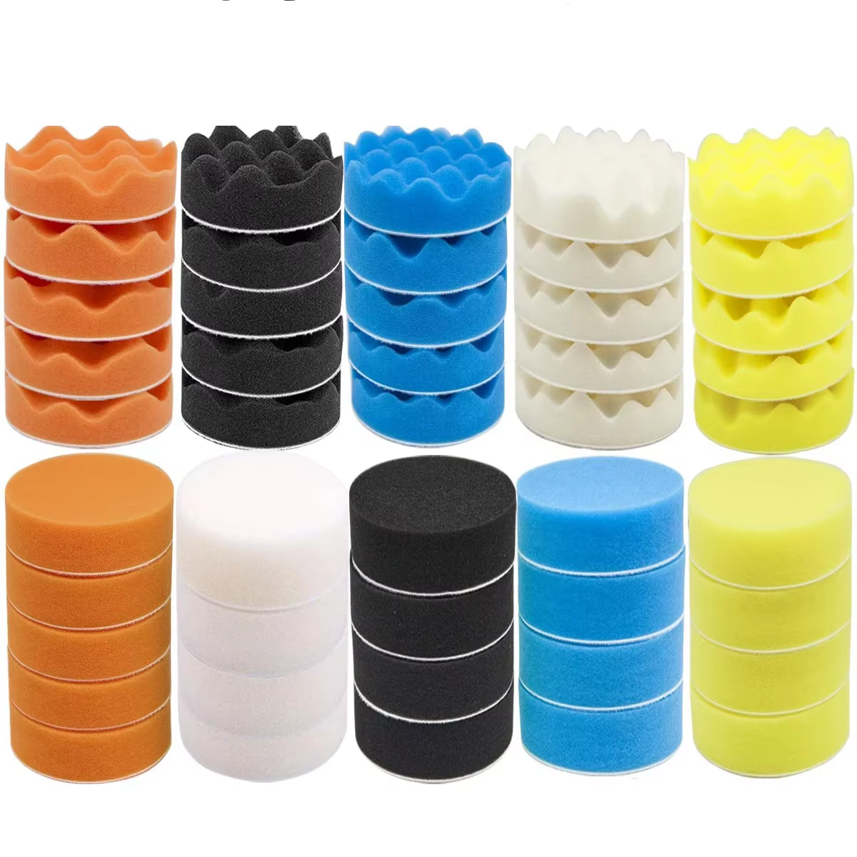 Tampon de polissage 3 pouces, 10 pièces, éponge de forage en mousse, tampons de polissage 80mm, tamp