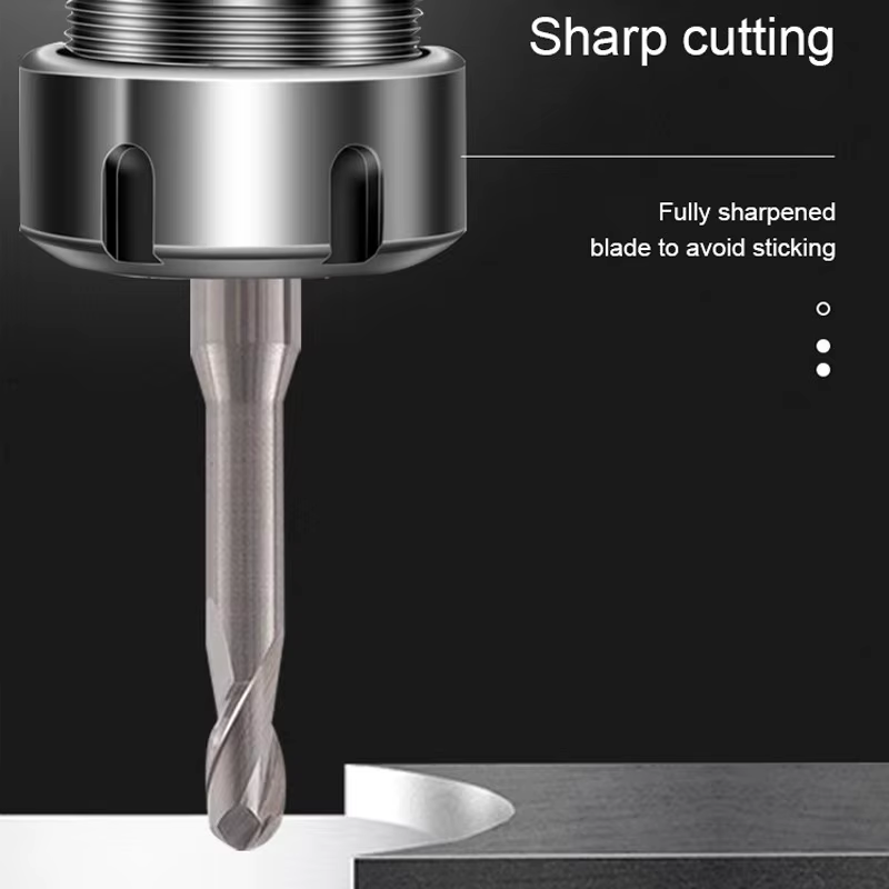 SZAZAM-Fraise en Carbure de Tungstène HRC55/60, Boule à 2 Cannelures pour Aluminium CNC, Traitement 
