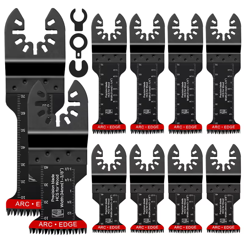 NASAN 10 pièces lames de scie oscillantes lames multi-outils universelles en titane pour bois plasti
