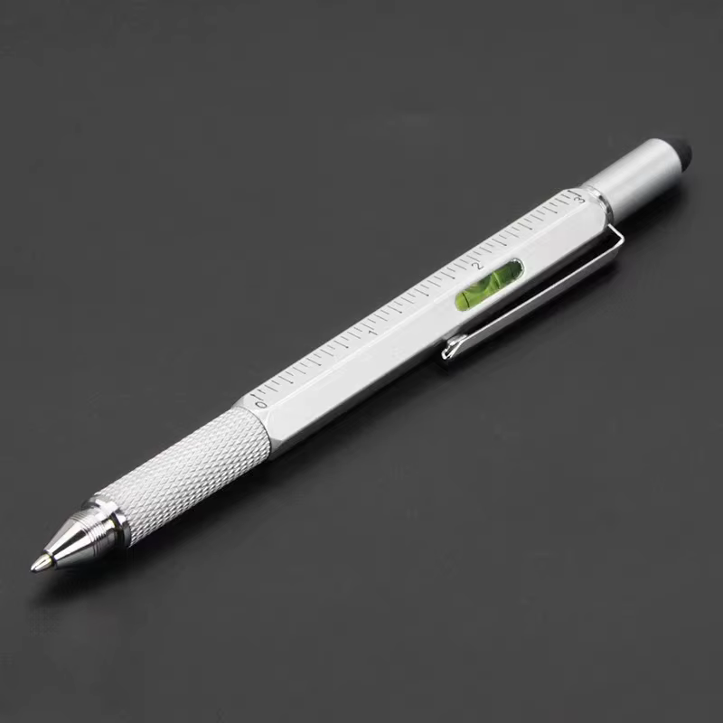 Stylet capacitif multifonctionnel 7 en 1 pour écran tactile, avec tournevis, règle, jauge de niveau,