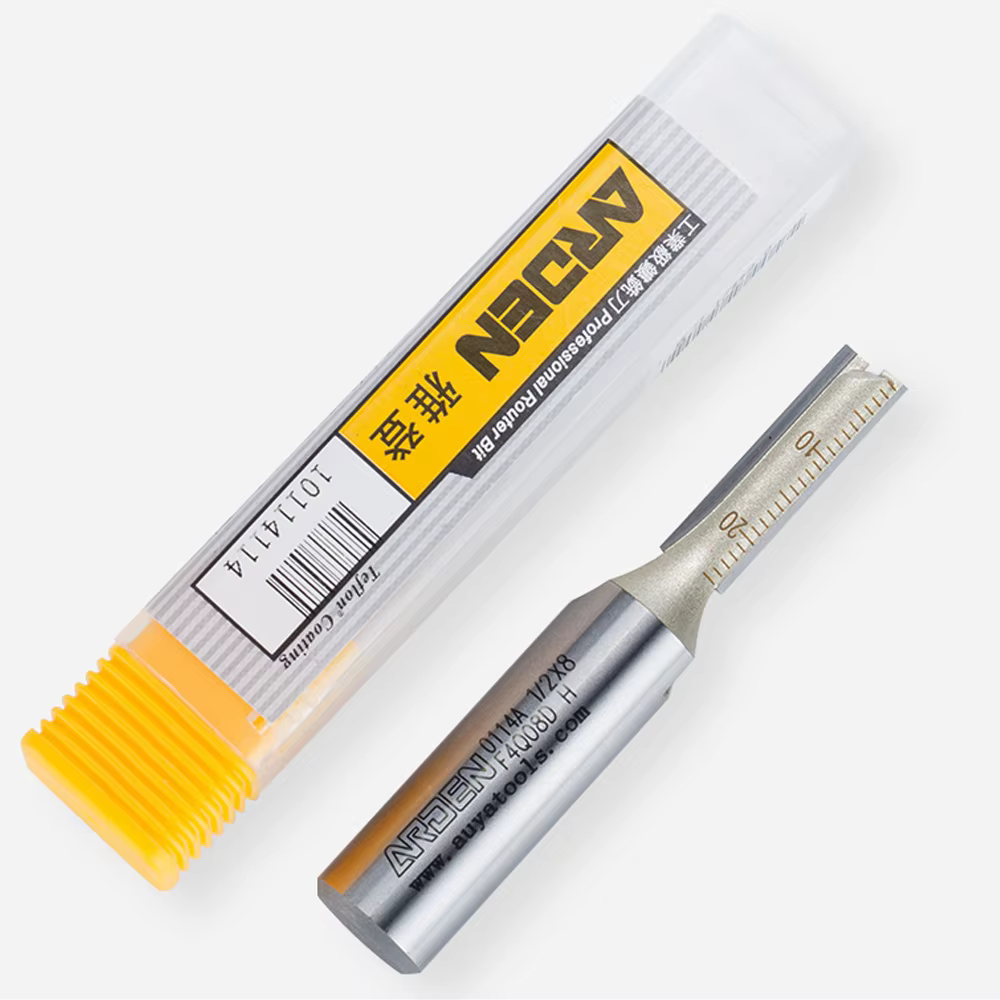 ARDEN – mèche de routeur droite métrique à 2 cannelures, tige de 1/4 1/2 pouces, diamètre de coupe d