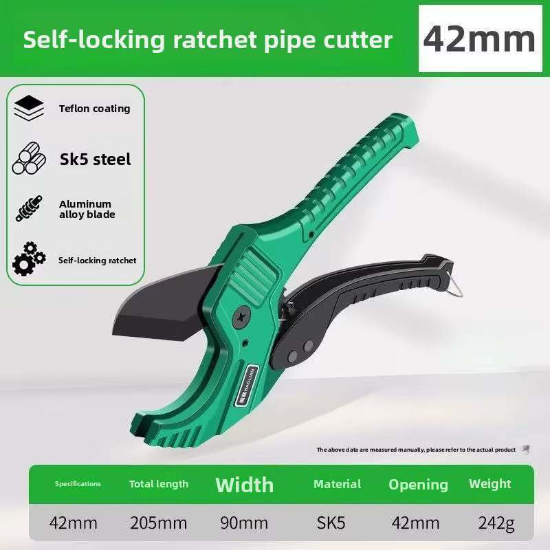 Coupe-tuyau 32-42MM, ciseaux à tuyaux, matériau SK5, cliquet PVC/PU/PP/PE, Machine de découpe de tuy