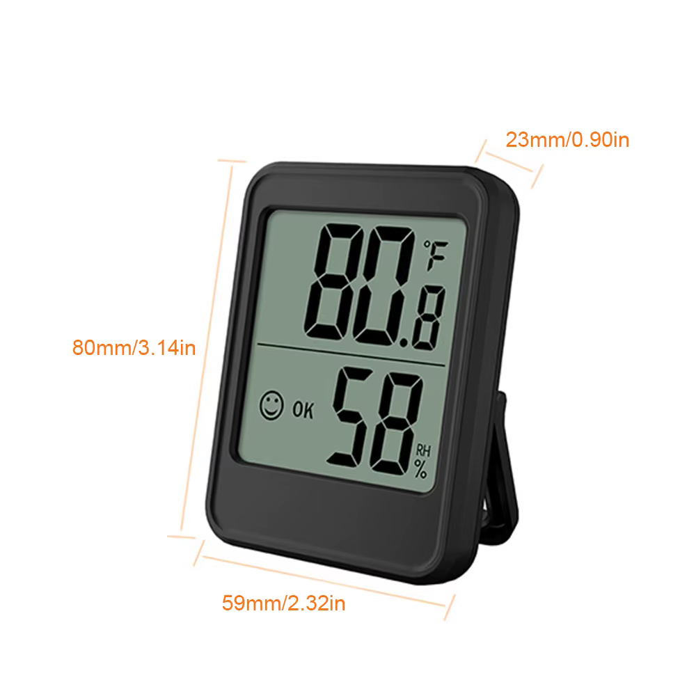 Thermomètre numérique LCD de grande taille, hygromètre électronique pour pièce intérieure, capteur d