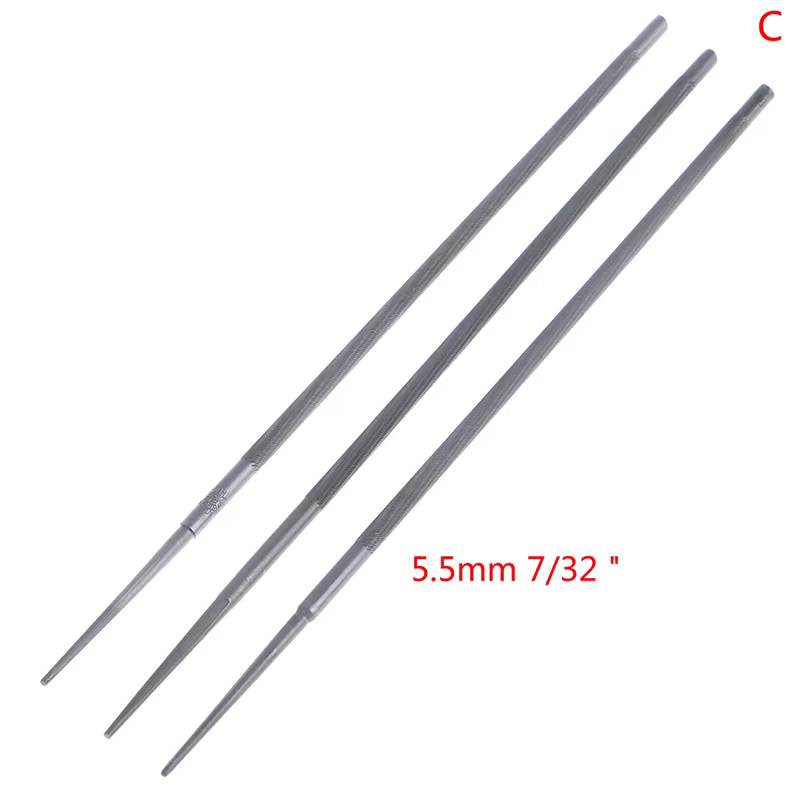 Limes de chaîne de scie à chaîne rondes, affûtage des chaînes de tronçonneuse, outils manuels 3 pièc