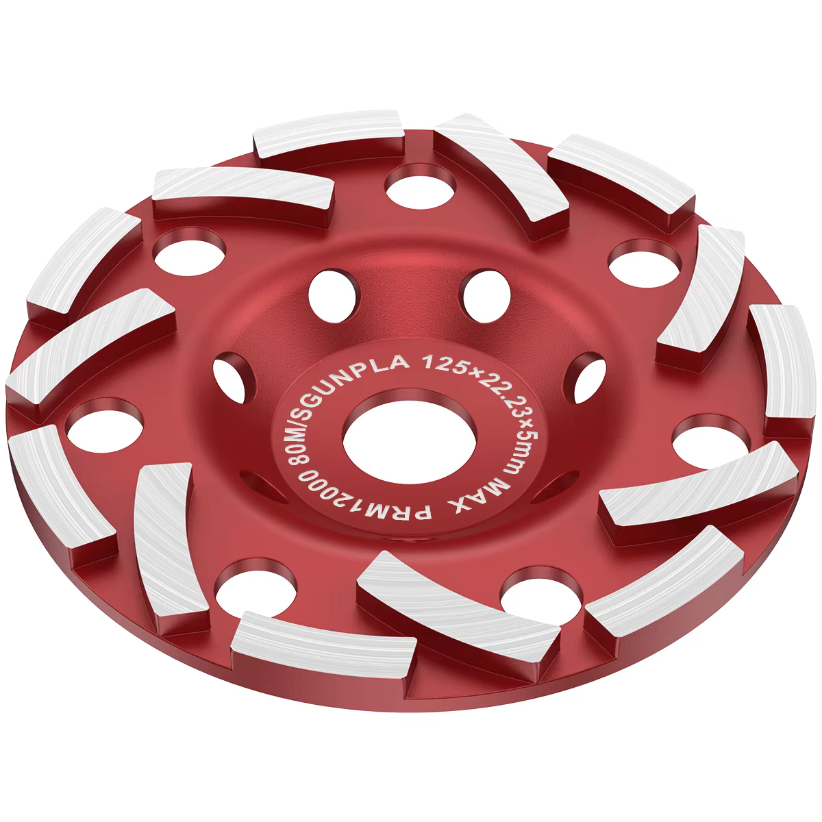 Disque de meulage diamanté de 5 pouces, meule abrasive en forme de coupelle, résistant à l'usure, di