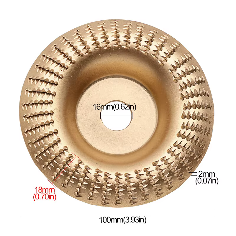 Disque de polissage rond de 4 pouces pour meuleuse d'angle, pour le façonnage et le ponçage du bois,
