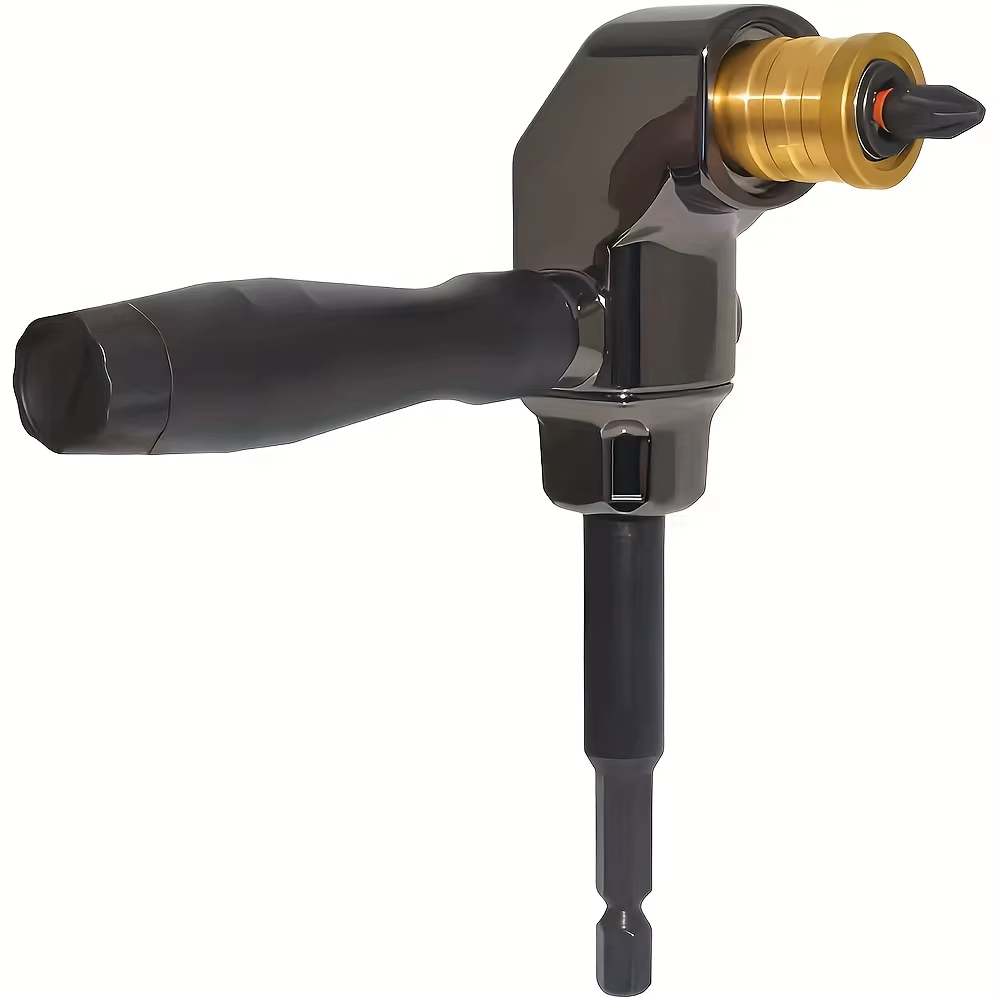 Adaptateur de perceuse à Angle droit de 90 degrés avec tige hexagonale de 1/4 ", tournevis à percuss