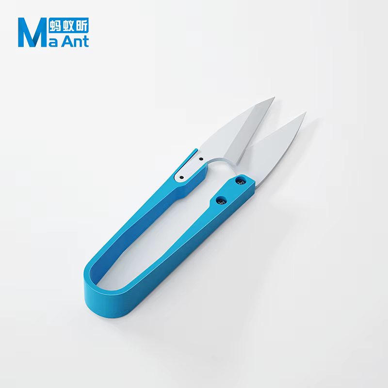 MaAnt – ciseaux de cisaillement en U en céramique bleue isolés, pour câble de batterie de téléphone
