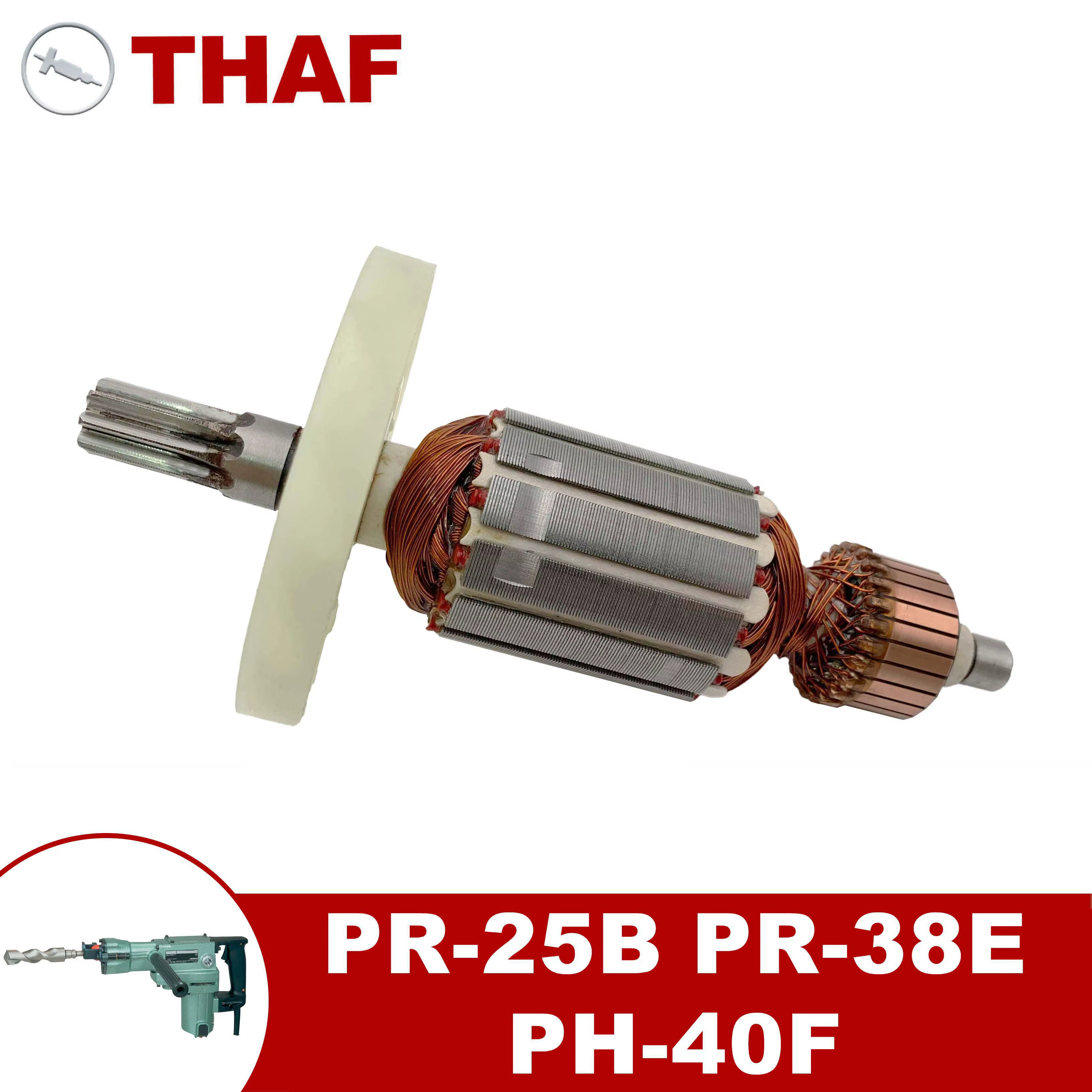 AC 220V 240V PR-25B PR-38E PH-40F Induit Rotor Stator Field pour HITACHI Marteau A Percussion Pièces
